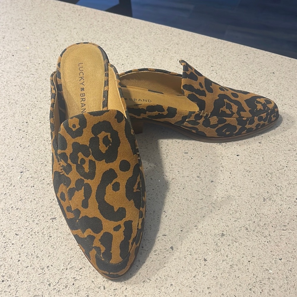 Lucky brand cheetah print loafers
